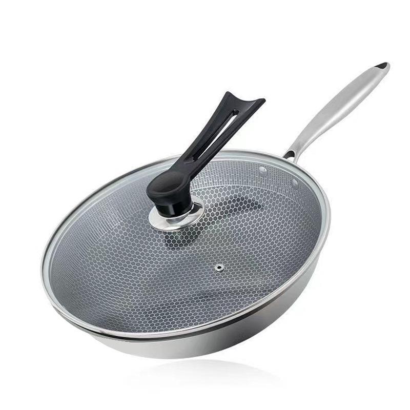 Сковорода из нержавеющей стали 410 с сотовым покрытием и антипригарным покрытием 34cm